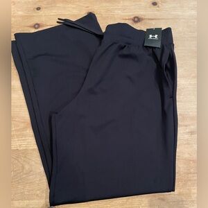 Under Armour Black Womens Tall Wide Leg Pants Athletic Athleisure Baggy XLT